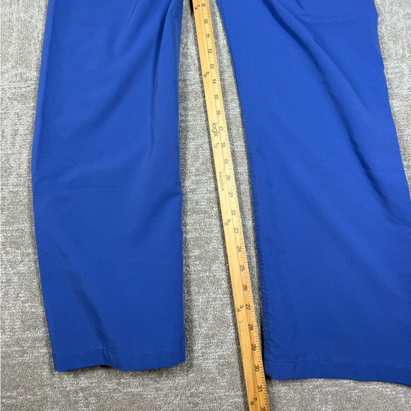Figs Technical Collection Blue Waist Tie Straight Leg Women Scrub Nurse Pant L - Picture 6 of 9